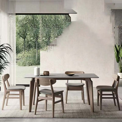 Mesa de comedor moderna de piedra sinterizada, mesa rectangular para uso doméstico