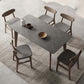 Mesa de comedor moderna de piedra sinterizada, mesa rectangular para uso doméstico