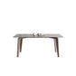 Mesa de comedor moderna de piedra sinterizada, mesa rectangular para uso doméstico
