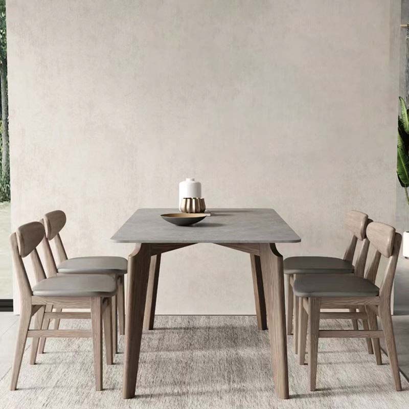 Mesa de comedor moderna de piedra sinterizada, mesa rectangular para uso doméstico