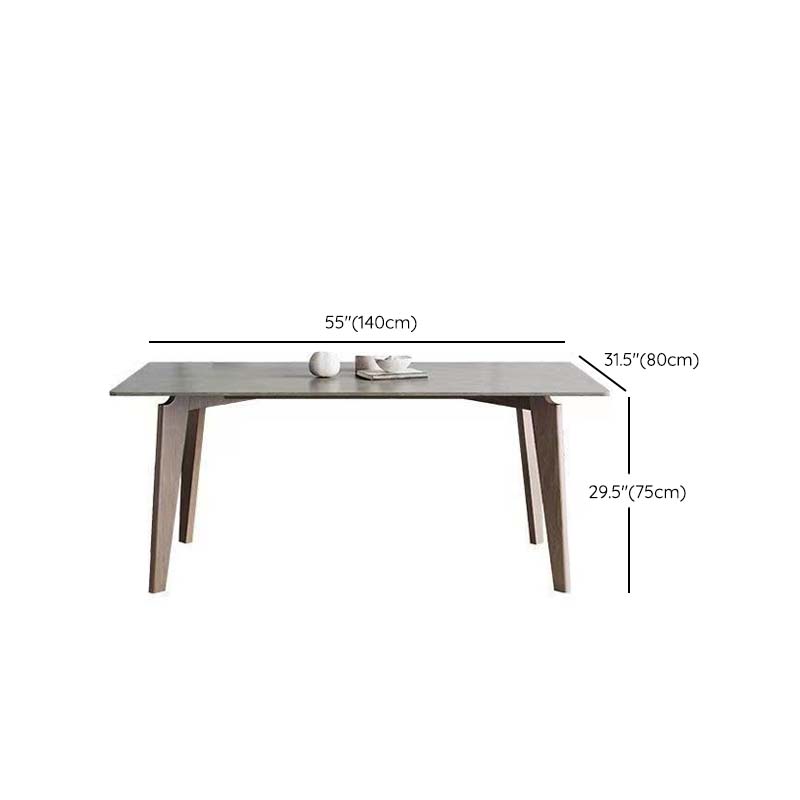 Mesa de comedor moderna de piedra sinterizada, mesa rectangular para uso doméstico