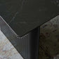 Table de salle à manger rectangulaire en pierre frittée de style moderne pour un usage domestique