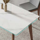 Modern Dining Sintered Stone Table Dining Rectangle Table with Wood Legs for Home