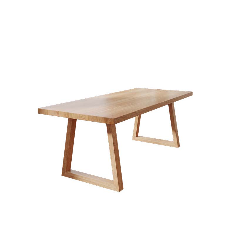 Modern Style Double Pedestal Table Pine Wood Table for Dining Room Without Chairs Clearhalo 'Dining Tables & Seating' 'Dining Tables' 'dining_table' 'furn' 'furn_dining_table' 'Furniture' 'Kitchen & Dining Furniture' 6570070
