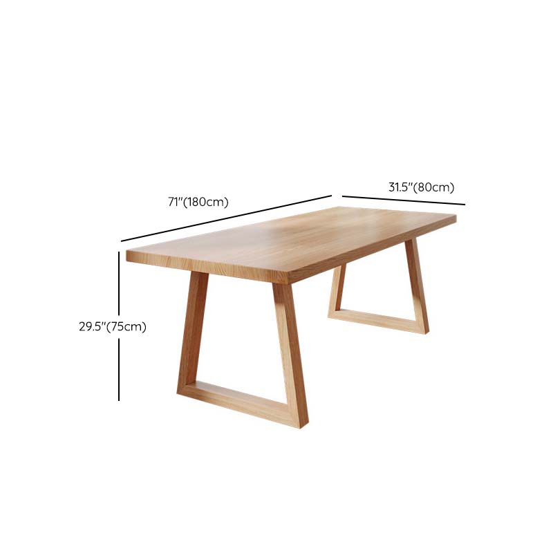 Modern Style Double Pedestal Table Pine Wood Table for Dining Room Clearhalo 'Dining Tables & Seating' 'Dining Tables' 'dining_table' 'furn' 'furn_dining_table' 'Furniture' 'Kitchen & Dining Furniture' 6570076