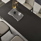 Industrial Dining Sintered Stone Table Dining Rectangle Table with Metal Legs for Home Clearhalo 'Dining Tables & Seating' 'Dining Tables' 'dining_table' 'furn' 'furn_dining_table' 'Furniture' 'Kitchen & Dining Furniture' 6570086
