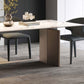 Industriële eetkamertafel van gesinterd steen Rechthoektafel met metalen poten