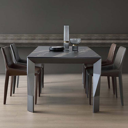 Industrial Dining Table Sintered Stone Rectangle Dining Table for Kitchen 55.1"L x 31.5"W x 29.5"H Without Chairs Clearhalo 'Dining Tables & Seating' 'Dining Tables' 'dining_table' 'furn' 'furn_dining_table' 'Furniture' 'Kitchen & Dining Furniture' 6570124