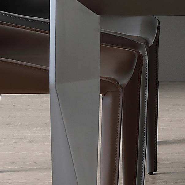 Industrial Dining Table Sintered Stone Rectangle Dining Table for Kitchen Clearhalo 'Dining Tables & Seating' 'Dining Tables' 'dining_table' 'furn' 'furn_dining_table' 'Furniture' 'Kitchen & Dining Furniture' 6570127