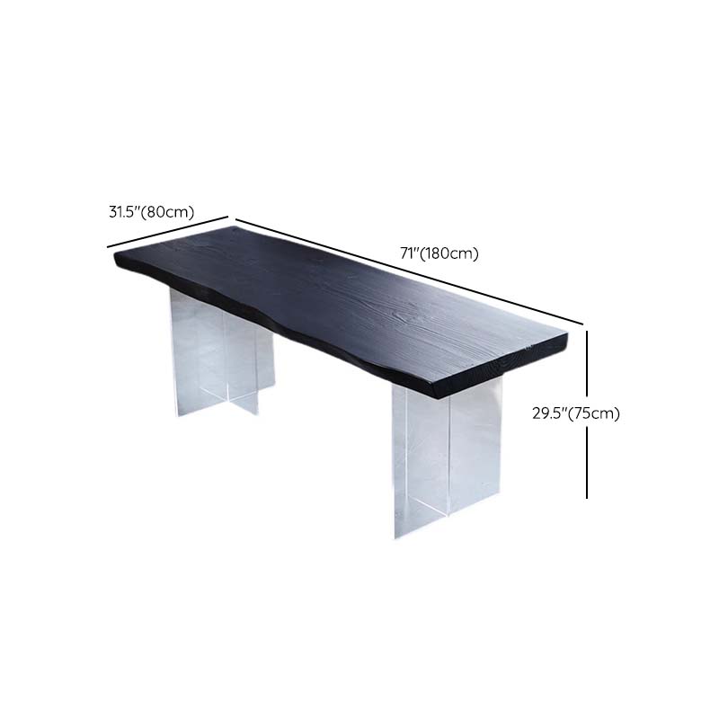 Moderne dubbele voetstuk eettafel houten tafel voor eetkamer