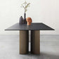 Industrial Style Sintered Stone Dining Table Rectangle Dining Table for Kitchen Black 63"L x 31.5"W x 29.5"H Without Chairs Clearhalo 'Dining Tables & Seating' 'Dining Tables' 'dining_table' 'furn' 'furn_dining_table' 'Furniture' 'Kitchen & Dining Furniture' 6570150