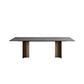 Industrial Style Sintered Stone Dining Table Rectangle Dining Table for Kitchen Black Without Chairs Clearhalo 'Dining Tables & Seating' 'Dining Tables' 'dining_table' 'furn' 'furn_dining_table' 'Furniture' 'Kitchen & Dining Furniture' 6570155