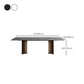 Industrial Style Sintered Stone Dining Table Rectangle Dining Table for Kitchen Clearhalo 'Dining Tables & Seating' 'Dining Tables' 'dining_table' 'furn' 'furn_dining_table' 'Furniture' 'Kitchen & Dining Furniture' 6570160