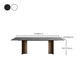 Industrial Style Sintered Stone Dining Table Rectangle Dining Table for Kitchen Clearhalo 'Dining Tables & Seating' 'Dining Tables' 'dining_table' 'furn' 'furn_dining_table' 'Furniture' 'Kitchen & Dining Furniture' 6570161
