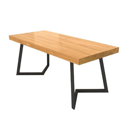 Modern Double Pedestal Dining Table Pine Wood Table for Dining Room Cafe Without Chairs Clearhalo 'Dining Tables & Seating' 'Dining Tables' 'dining_table' 'furn' 'furn_dining_table' 'Furniture' 'Kitchen & Dining Furniture' 6570167