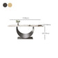 Glam Style Dining Sintered Stone Table Dining Rectangle Table with Metal Legs Clearhalo 'Dining Tables & Seating' 'Dining Tables' 'dining_table' 'furn' 'furn_dining_table' 'Furniture' 'Kitchen & Dining Furniture' 6570189