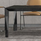 Industrial Style Dining Sintered Stone Table Dining Rectangle Table with Metal Legs Clearhalo 'Dining Tables & Seating' 'Dining Tables' 'dining_table' 'furn' 'furn_dining_table' 'Furniture' 'Kitchen & Dining Furniture' 6570195