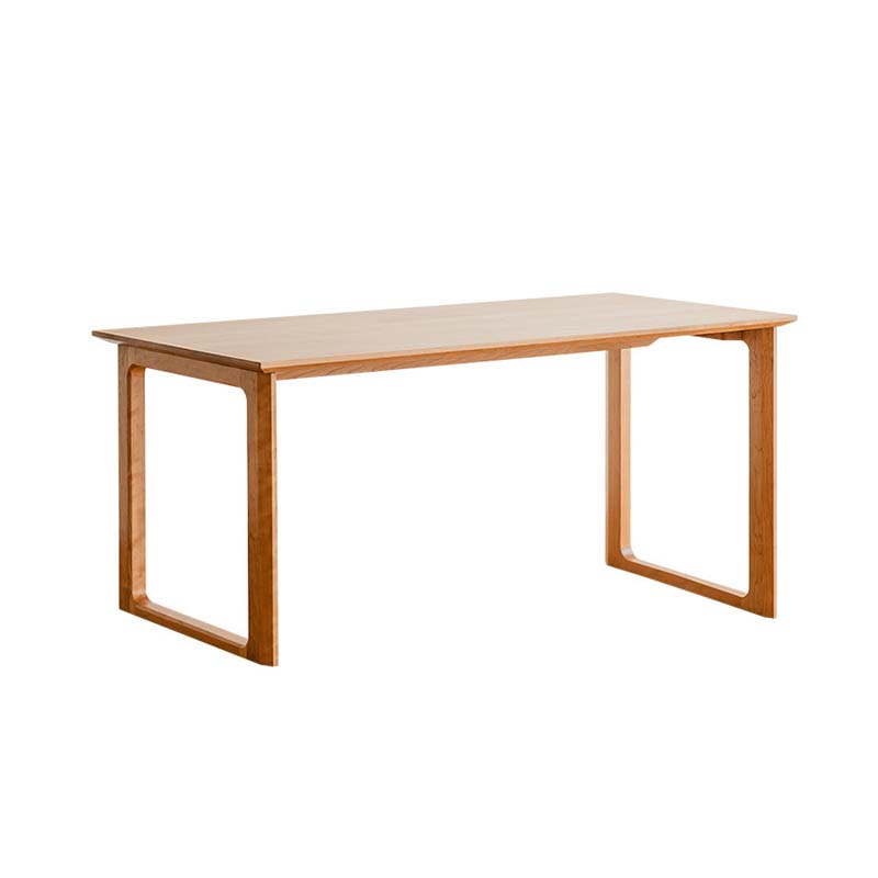 Mesa de comedor con pedestal doble de estilo moderno, mesa de madera de pino para comedor