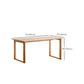 Mesa de comedor con pedestal doble de estilo moderno, mesa de madera de pino para comedor