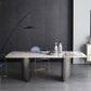 Industrial Dining Sintered Stone Table Dining Rectangle Table with Metal Legs for Kitchen 78.7"L x 39.4"W x 29.5"H Without Chairs Clearhalo 'Dining Tables & Seating' 'Dining Tables' 'dining_table' 'furn' 'furn_dining_table' 'Furniture' 'Kitchen & Dining Furniture' 6570231