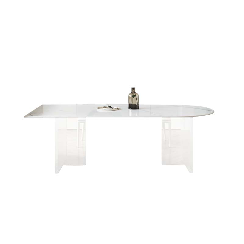 Moderne stijl gesinterde stenen tafel Eettafel Plastic tafel voor thuisgebruik