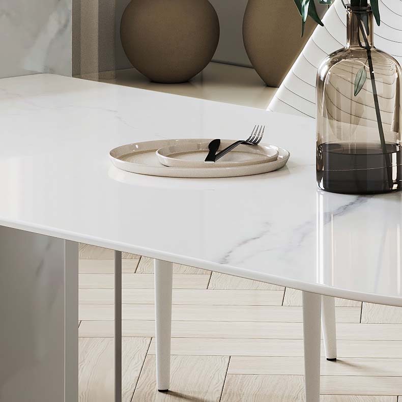 Moderne stijl gesinterde stenen tafel Eettafel Plastic tafel voor thuisgebruik