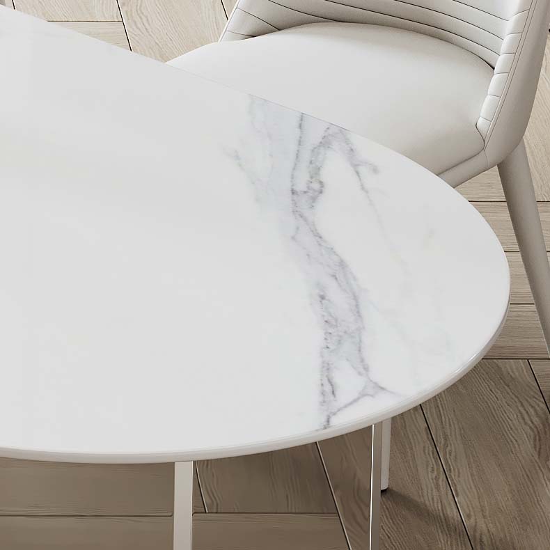 Moderne stijl gesinterde stenen tafel Eettafel Plastic tafel voor thuisgebruik