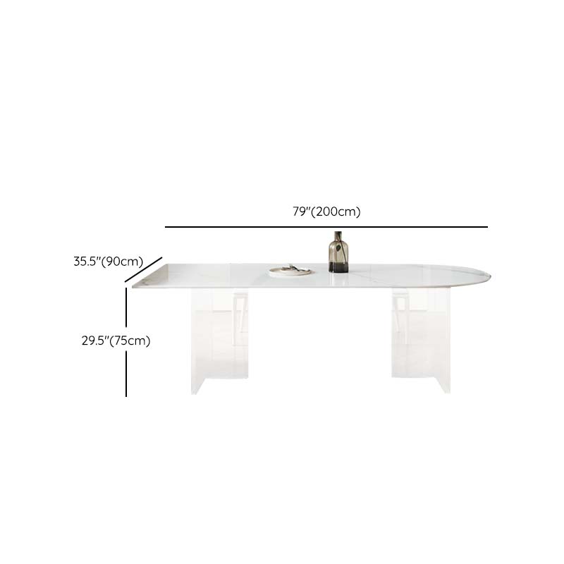 Moderne stijl gesinterde stenen tafel Eettafel Plastic tafel voor thuisgebruik