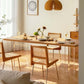 Modern Double Pedestal Dining Table Wood Table for Dining Room Kitchen Clearhalo 'Dining Tables & Seating' 'Dining Tables' 'dining_table' 'furn' 'furn_dining_table' 'Furniture' 'Kitchen & Dining Furniture' 6570295