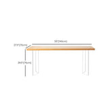 Modern Double Pedestal Dining Table Wood Table for Dining Room Kitchen Clearhalo 'Dining Tables & Seating' 'Dining Tables' 'dining_table' 'furn' 'furn_dining_table' 'Furniture' 'Kitchen & Dining Furniture' 6570302