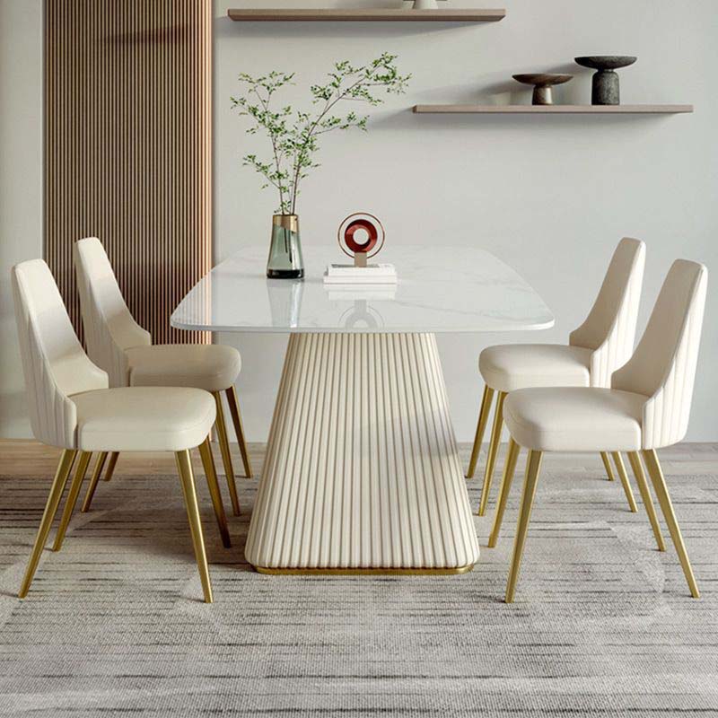 Glam Dining Sintered Stone Table Dining Rectangle Table for Home Use