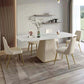 Glam Dining Sintered Stone Table Dining Rectangle Table for Home Use