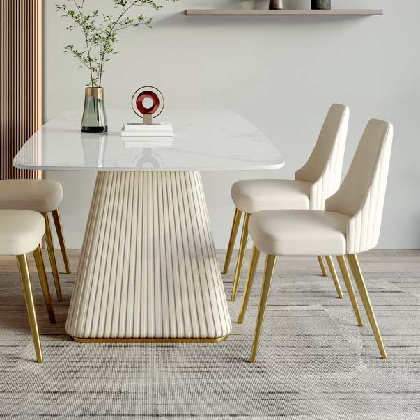 Glam Dining Sintered Stone Table Dining Rectangle Table for Home Use