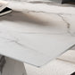 Glam Dining Rectangle Table Sintered Stone Table with Metal Legs for Home Use Clearhalo 'Dining Tables & Seating' 'Dining Tables' 'dining_table' 'furn' 'furn_dining_table' 'Furniture' 'Kitchen & Dining Furniture' 6570358