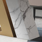 Glam Dining Rectangle Table Sintered Stone Table with Metal Legs for Home Use Clearhalo 'Dining Tables & Seating' 'Dining Tables' 'dining_table' 'furn' 'furn_dining_table' 'Furniture' 'Kitchen & Dining Furniture' 6570360