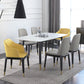 Mesa de comedor rectangular Mid-Century Mesa de comedor de piedra con 4 patas