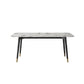 Mesa de comedor rectangular Mid-Century Mesa de comedor de piedra con 4 patas