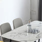 Mesa de comedor rectangular Mid-Century Mesa de comedor de piedra con 4 patas