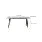 Mesa de comedor rectangular Mid-Century Mesa de comedor de piedra con 4 patas
