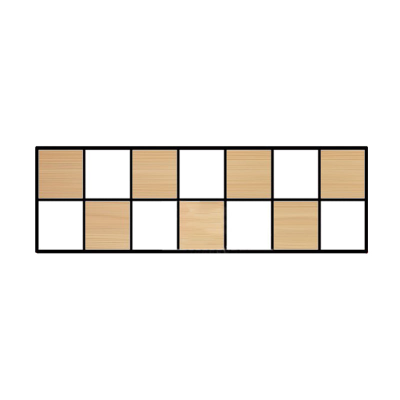 Contemporary Wooden Bookcase Floating Natural Closed Back Bookshelf 82.7"L x 9.8"W x 23.6"H Clearhalo 'Bookcases' 'furn' 'furn_bookcases' 'Furniture' 'Office Furniture' 6570392