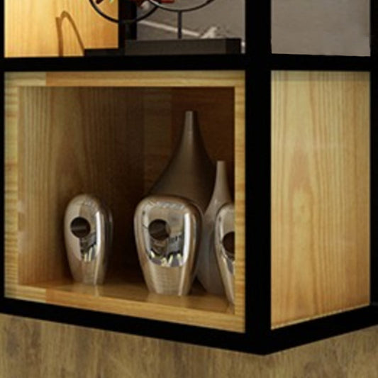 Contemporary Wooden Bookcase Floating Natural Closed Back Bookshelf Clearhalo 'Bookcases' 'furn' 'furn_bookcases' 'Furniture' 'Office Furniture' 6570398