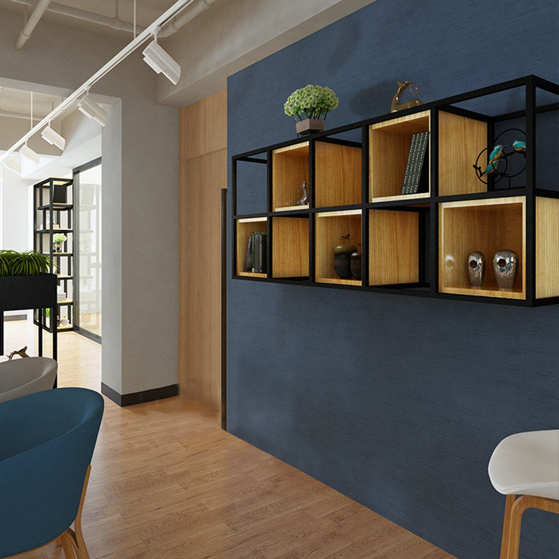 Contemporary Wooden Bookcase Floating Natural Closed Back Bookshelf Clearhalo 'Bookcases' 'furn' 'furn_bookcases' 'Furniture' 'Office Furniture' 6570402