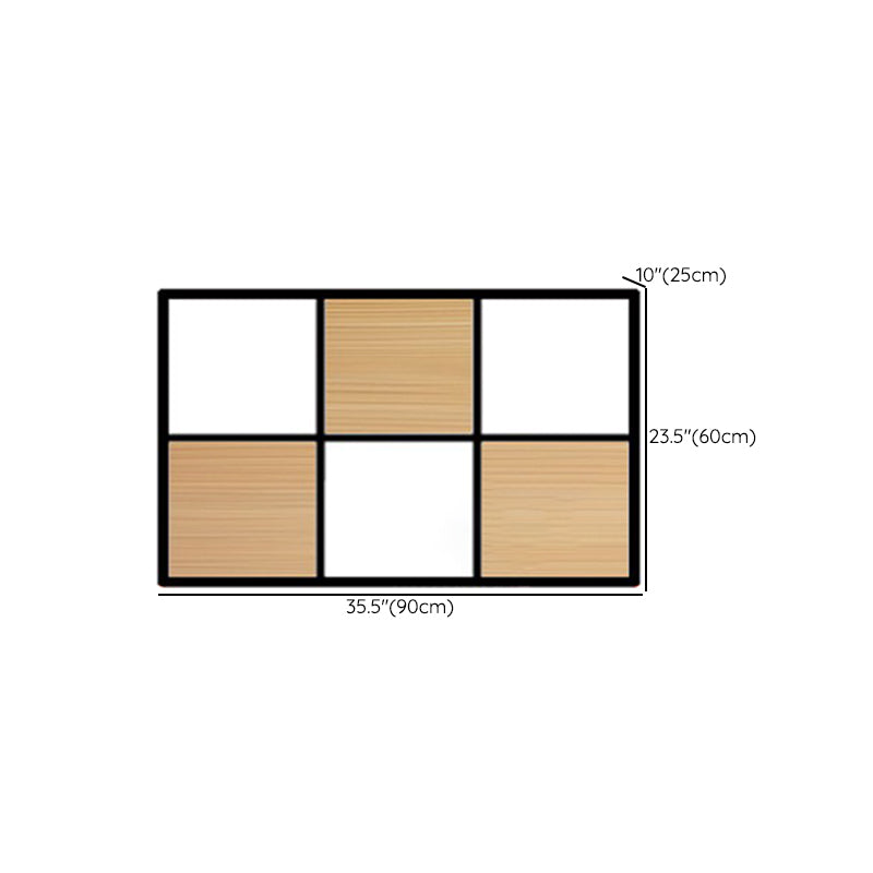 Contemporary Wooden Bookcase Floating Natural Closed Back Bookshelf Clearhalo 'Bookcases' 'furn' 'furn_bookcases' 'Furniture' 'Office Furniture' 6570403