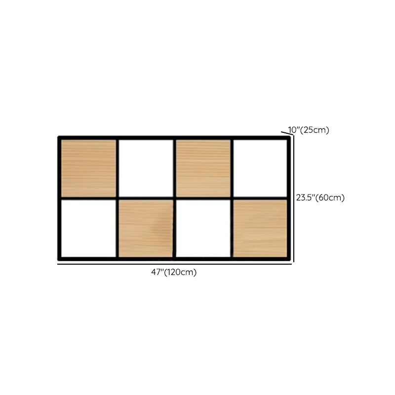 Contemporary Wooden Bookcase Floating Natural Closed Back Bookshelf Clearhalo 'Bookcases' 'furn' 'furn_bookcases' 'Furniture' 'Office Furniture' 6570404