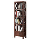 Standard Wooden Bookshelf Closed Back Contemporary Bookcase with Drawers