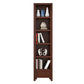 Standard Wooden Bookshelf Closed Back Contemporary Bookcase with Drawers