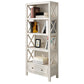 Standard Wooden Bookshelf Closed Back Contemporary Bookcase with Drawers