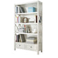 Standard Wooden Bookshelf Closed Back Contemporary Bookcase with Drawers