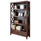 Standard Wooden Bookshelf Closed Back Contemporary Bookcase with Drawers