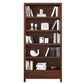 Standard Wooden Bookshelf Closed Back Contemporary Bookcase with Drawers